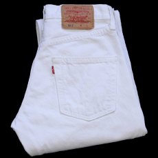 画像1: 00s Levi'sリーバイス 501 ホワイト デニムパンツ W28 L30★SDP4456 (1)