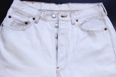 画像4: 90s スペイン製 Levi'sリーバイス 501 ホワイト デニムパンツ カスタム W30★SDP4434 ユーロ (4)