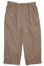 画像2: 90s ポロ ラルフローレン ツータック ヘリンボーン ストレッチ スラックス パンツ W36 (2)