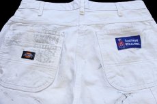 画像4: Dickiesディッキーズ SHERWIN-WILLIAMS ペンキ飛び コットン ペインター ショートパンツ 生成り W34★ショーツ (4)