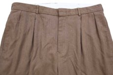 画像4: 90s ポロ ラルフローレン ツータック ヘリンボーン ストレッチ スラックス パンツ W36 (4)
