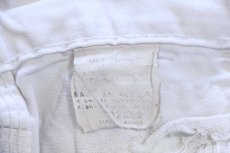 画像5: Dickiesディッキーズ ペンキ飛び&ダメージ&リペア カットオフ コットン ペインター ショートパンツ ボロ 生成り W32★ショーツ (5)