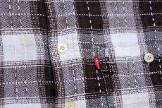 画像5: 90s Levi'sリーバイス 織り柄 チェック コットンシャツ S (5)