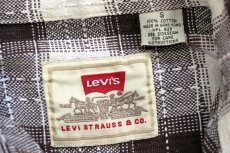 画像4: 90s Levi'sリーバイス 織り柄 チェック コットンシャツ S (4)