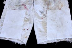 画像7: Dickiesディッキーズ ペンキ飛び&ダメージ&リペア カットオフ コットン ペインター ショートパンツ ボロ 生成り W32★ショーツ (7)