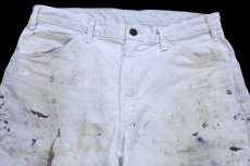画像3: Dickiesディッキーズ SHERWIN-WILLIAMS ペンキ飛び コットン ペインター ショートパンツ 生成り W34★ショーツ (3)