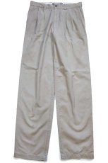 画像2: 90s GAPギャップ ツータック コットン チノパン カーキ W33 L34 (2)