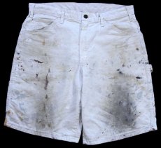 画像1: Dickiesディッキーズ SHERWIN-WILLIAMS ペンキ飛び コットン ペインター ショートパンツ 生成り W34★ショーツ (1)