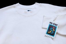 画像3: デッドストック★90s USA製 PRO SPIRIT 無地 スウェット アイボリー XL★ブランク (3)