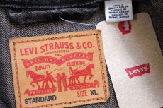 画像4: 新品★Levi'sリーバイス TYPE III TRUCKER BLOW AWAY ブラック デニムジャケット 4ポケット XL (4)