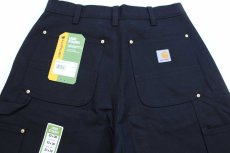画像5: 新品★carharttカーハート ダブルニー ダック地 ペインターパンツ 黒 W32 L30 (5)