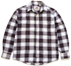 画像1: 90s Levi'sリーバイス 織り柄 チェック コットンシャツ S (1)