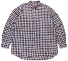 画像1: メキシコ製 SIR PENDLETON サーペンドルトン チェック ボタンダウン ウーステッド ウールシャツ XXL-L★特大 (1)