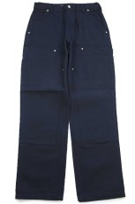 画像2: 新品★carharttカーハート ダブルニー ダック地 ペインターパンツ 黒 W32 L30 (2)