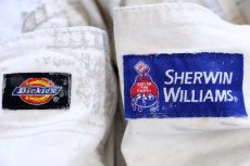 画像5: Dickiesディッキーズ SHERWIN-WILLIAMS ペンキ飛び コットン ペインター ショートパンツ 生成り W34★ショーツ (5)