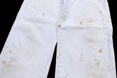 画像6: Dickiesディッキーズ GUIRY'S Benjamin Moore Paints パッチ付き ペンキ飛び コットン ペインターパンツ 白 W33 (6)