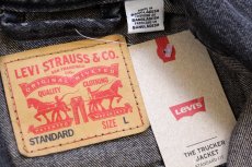 画像4: 新品★Levi'sリーバイス TYPE III TRUCKER BLOW AWAY ブラック デニムジャケット 4ポケット L (4)