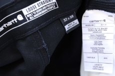 画像6: 新品★carharttカーハート ダブルニー ダック地 ペインターパンツ 黒 W32 L30 (6)