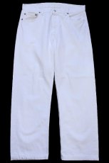 画像2: 90s フランス製 Levi'sリーバイス 501 ホワイト デニムパンツ W36★F4 ユーロ (2)