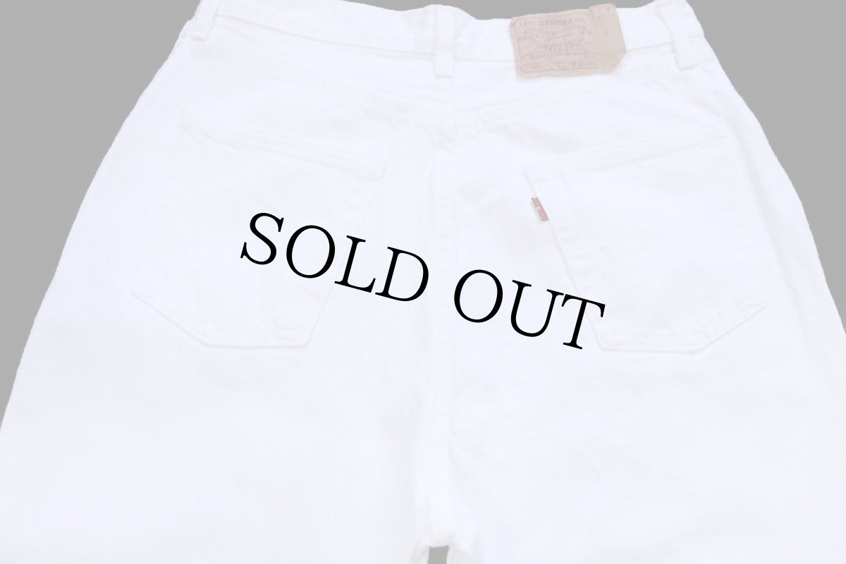 画像5: 90s フランス製 Levi'sリーバイス 901 ホワイト デニムパンツ W34 L32★501 ユーロ (5)
