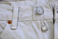 画像7: 90s フランス製 Levi'sリーバイス 501 カラーデニムパンツ ライトベージュ W31 L34★F7 ユーロ (7)
