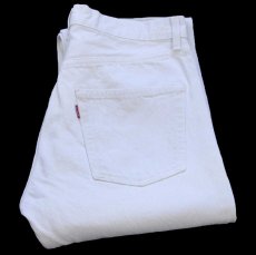 画像1: 80s フランス製 Levi'sリーバイス 501 ホワイト デニムパンツ W32 L34★F5 ユーロ (1)