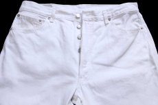 画像4: 00s メキシコ製 Levi'sリーバイス 501 ホワイト デニムパンツ W36 L30 (4)