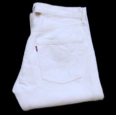 画像1: 80s フランス製 Levi'sリーバイス 501 ホワイト デニムパンツ W31 L34★F3 ユーロ (1)