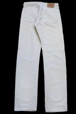 画像3: 90s フランス製 Levi'sリーバイス 501 カラーデニムパンツ ライトベージュ W31 L34★F7 ユーロ (3)