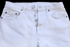画像4: 80s フランス製 Levi'sリーバイス 501 ホワイト デニムパンツ W32 L34★F5 ユーロ (4)