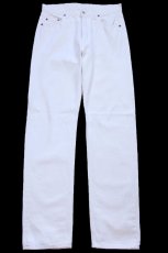 画像2: 80s フランス製 Levi'sリーバイス 501 ホワイト デニムパンツ W31 L34★F3 ユーロ (2)