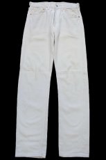 画像2: 90s フランス製 Levi'sリーバイス 501 カラーデニムパンツ ライトベージュ W31 L34★F7 ユーロ (2)