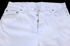 画像4: 90s フランス製 Levi'sリーバイス 501 ホワイト デニムパンツ W36★F4 ユーロ (4)