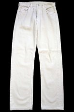 画像2: 90s フランス製 Levi'sリーバイス 501カラーデニムパンツ ライトベージュ W30★F6 ユーロ (2)