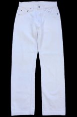 画像2: 90s フランス製 Levi'sリーバイス 501 ホワイト デニムパンツ W28★F1 ユーロ (2)