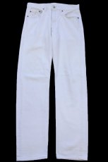 画像2: 80s フランス製 Levi'sリーバイス 501 ホワイト デニムパンツ W32 L34★F5 ユーロ (2)