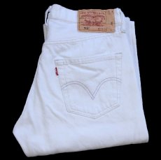 画像1: 00s トルコ製 Levi'sリーバイス 501 ホワイト デニムパンツ W32 L32★ユーロ (1)
