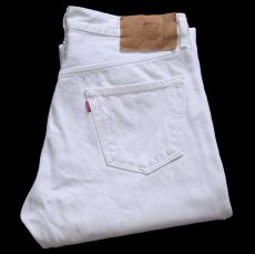 画像1: 00s メキシコ製 Levi'sリーバイス 501 ホワイト デニムパンツ W36 L30 (1)