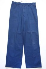 画像2: 90s USA製 SEARS ROEBUCKS ワークパンツ 紺 W32 (2)