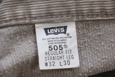 画像6: 00s Levi'sリーバイス 505 コーデュロイパンツ ベージュ W32 (6)