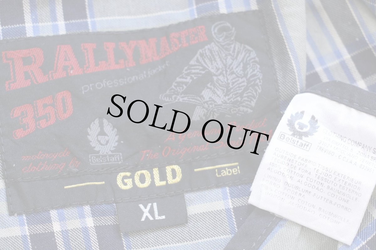 画像4: Belstaffベルスタッフ GOLD Label RALLYMASTER 350 コットン モーターサイクルジャケット 薄黒 フェード XL (4)