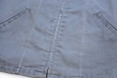 画像6: 60s UNKNOWN 無地 ペンキ飛び コットンツイル ワークジャケット ボロ グレー (6)