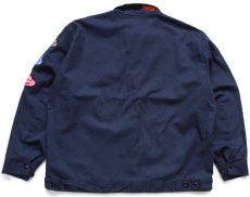画像2: 80s USA製 Buell MOTORCYCLES LIGHTNING THUNDERBOLT CYCLONEパッチ付き レーシングジャケット 紺 XLR (2)