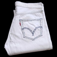画像1: 00s トルコ製 Levi'sリーバイス 501 ホワイト デニムパンツ W33★SDP4441 ユーロ (1)