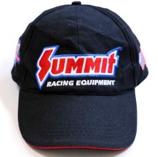 画像2: SUMMIT RACING EQUIPMENT 星条旗 刺繍 コットンキャップ 黒 (2)