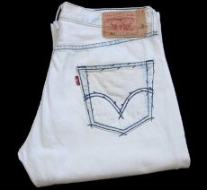 画像1: 00s トルコ製 Levi'sリーバイス 501 ホワイト デニムパンツ W34 L32★SDP4459 ユーロ (1)