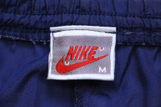 画像6: 90s NIKEナイキ ワンポイント ナイロンパンツ 紺 M (6)