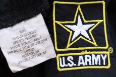 画像6: 15 米軍 U.S.ARMY ロゴ刺繍 APFU トレーニング ナイロンパンツ 黒 S/R★02 IPFU (6)