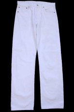 画像2: 90s スペイン製 Levi'sリーバイス 501 ホワイト デニムパンツ W33★SDP4455 ユーロ (2)