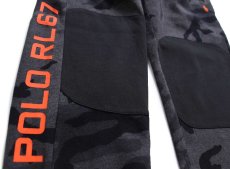 画像5: ポロ ラルフローレン POLO RL67 ロゴプリント 迷彩×無地 切り替え スウェットパンツ M★ジョガーパンツ (5)